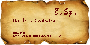 Balás Szabolcs névjegykártya