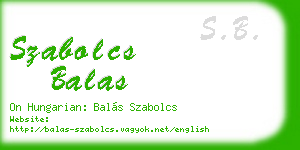 szabolcs balas business card
